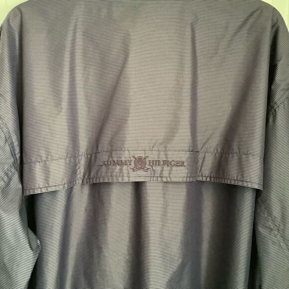 MEN’S TOMMY HILFIGER NAVY‎ BLUE PINSTRIPED JACKET SIZE XL - Picture 5 of 10